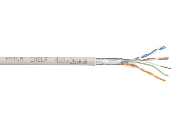 Tru Components 1565225 Strømkabel Cat 6 F/Utp 4 X 2 X 0,27 Mm² Hvid 25 M