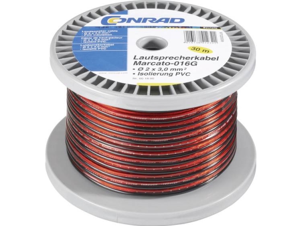 Tru Components 1565746 Lautsprecherkabel 2 X 0,8 Mm² Rot/Schwarz 100 M
