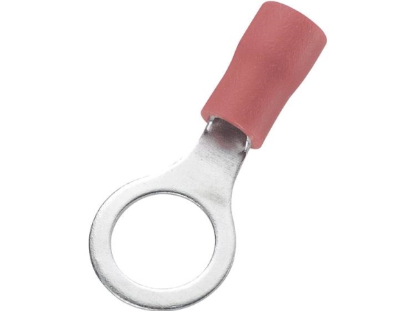 Tru Components 746762 Ringkabelschuh Querschnitt (Max.)=1,50 Mm² Lochdurchmesser =8,4 Mm Teilisoliert Rot 100 Stück