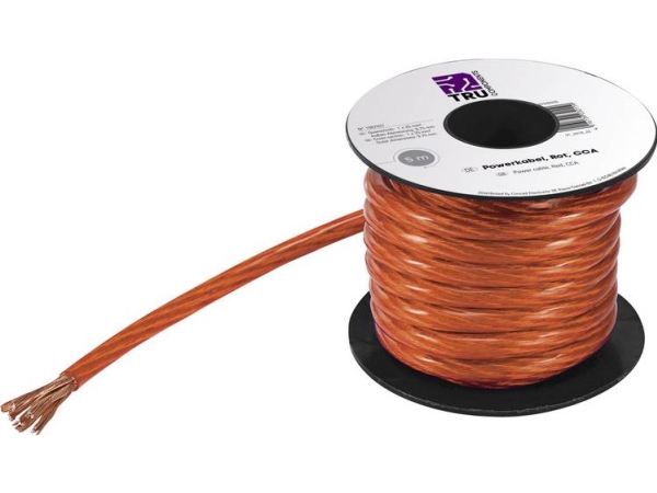 Tru Components Erdungskabel 1 X 25 Mm² Rot 5 M