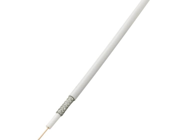 Tru Components 1567172 Koaxialkabel Außendurchmesser: 6,80 Mm Rg6 /U 75 Ω 85 Db Weiß 100 M