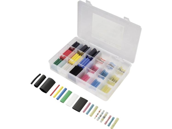 Tru Components 1567341 Schrumpfschläuche-Set Schrumpfgeschwindigkeit 2:1, 3:1 215-Teilig