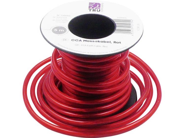 Tru Components Erdungskabel 1 X 2,50 Mm² Rot 5 M