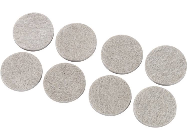 Tru Components Fp3805bn Filzpads Selbstklebend, Rund Grau (Ø X H) 38 Mm X 5 Mm 8 Stück