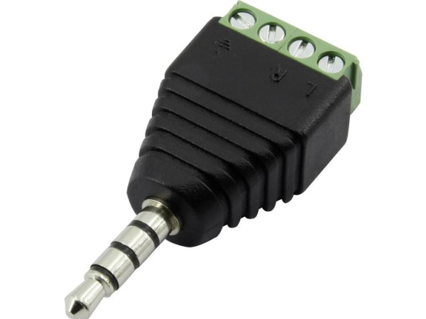 Tru Components 1386615 Jack-Stik 3,5 Mm Stik, Lige Poltal: 4 Stereo Sort 1 Stk