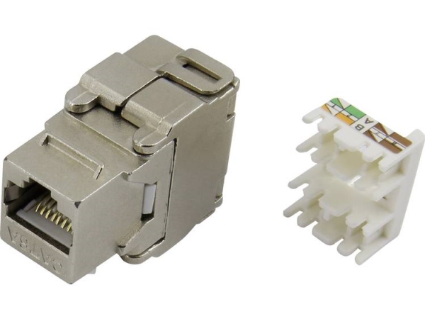 Tru Components 93013C1179 Modulbuchse, Ohne Werkzeug 1425903 Anschluss, Gerade Metall 1 St