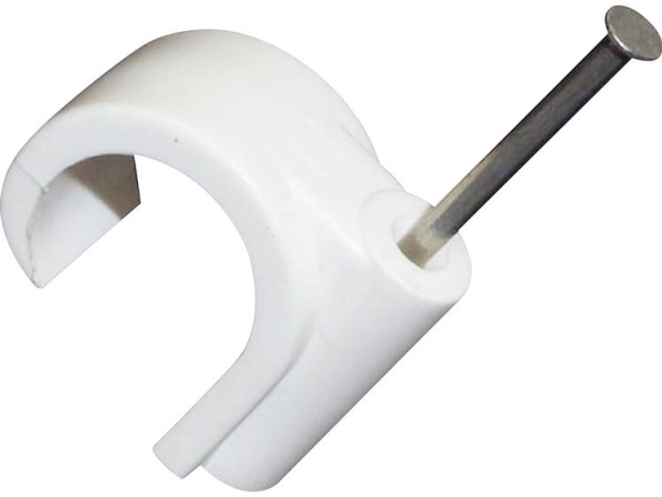 Tru Components Sømclips 523523 Bundt-Ø-Område 5 Mm (Max) Hvid (Matt) 100 Stk