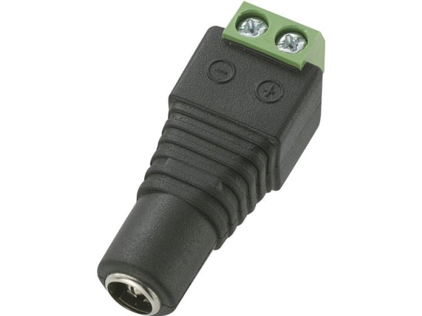 Tru Components Dc12-F Lavspændingsstik Tilslutning, Lige 5.5 Mm 5.5 Mm 2.1 Mm 1 Stk