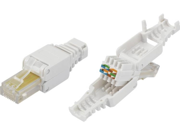 Tru Components 93014C935 Rj45 Stecker, Ohne Werkzeug 817966 Stecker, Gerade Natur 1 Stück