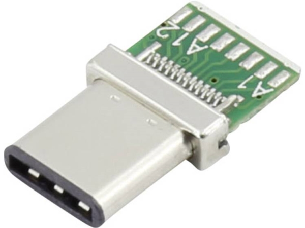 Tru Components Usb-C Stik 3,1 W/Pcb Stik, Lige Indhold: 1 Stk