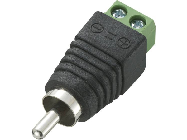 Tru Components 735875 Rca-Stecker Stecker, Gerade Polzahl: 2 Schwarz 1 Stück