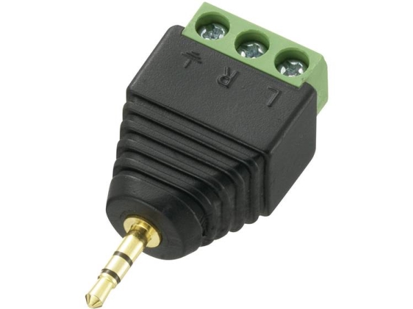 Tru Components Jack-Stik 2,5 Mm Stik, Lige Poltal: 3 Stereo Sort 1 Stk