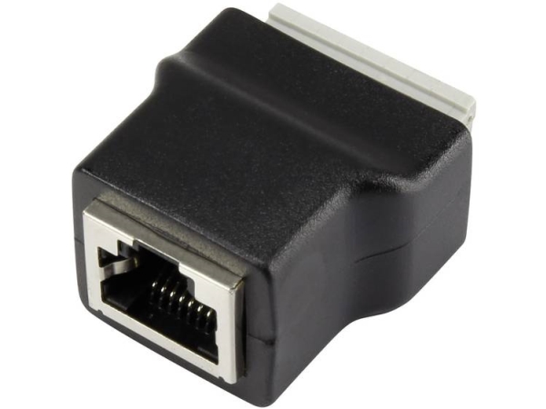 Tru Components Lt-Rjsta Rj45-Stik Med Stik 1243970 Tilslutning, Indbygning Lodret Sort 1 Stk