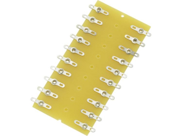 Tru Components Lötleiste 2-Reihig, Polanzahl Gesamt 20, Hartpapier (L X B X H) 82 X 38 X 1.6 Mm, 1 Stk
