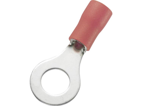 Tru Components 1572135 Ringkabelsko Tværsnit (Max.)=1.50 Mm² Hul-Dia.=6.4 Mm Delvist Isoleret Rød 100 Stk