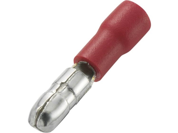 Tru Components 1572193 Rundstik 0.50 Mm² 1 Mm² Stift-Diameter: 4 Mm Delvist Isoleret Rød 100 Stk