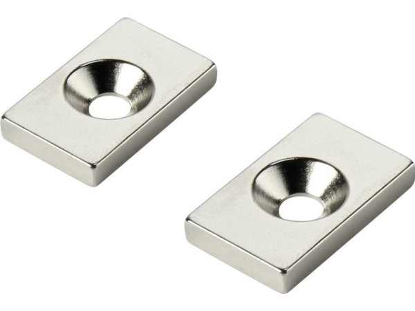 Tru Components W20l12t3-M4 Permanentmagnet Rechteckig (L X B X H) 20 X 12 X 3 Mm N35, Grenztemperatur (Max.): 80 °C