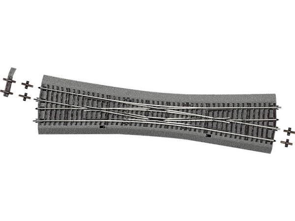 H0 Rocoline (Mit Schotter) 42549 Kreuzungsweiche, Doppelt 345 Mm (1 Stk.)