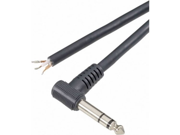 Tru Components 1578803 Jack-Stik 6,35 Mm Stik, Vinklet Poltal: 2 Mono Sort 1 Stk