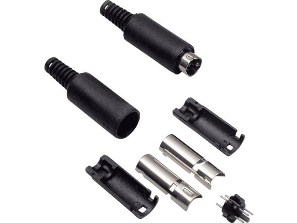 Tru Components 1578861 Miniature-Din-Rundstik Stik, Lige Poltal: 8 1 Stk