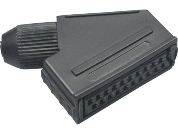 Tru Components 1578888 Scartstecker Stecker, Gewinkelt Schwarz 1 Stück