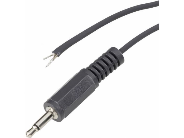 Tru Components 1578895 Jack-Stik 2,5 Mm Stik, Lige Poltal: 2 Mono Sort 1 Stk
