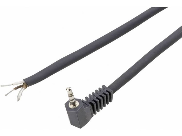 Tru Components 1578896 Jack-Stik 2,5 Mm Stik, Vinklet Poltal: 2 Mono Sort 1 Stk