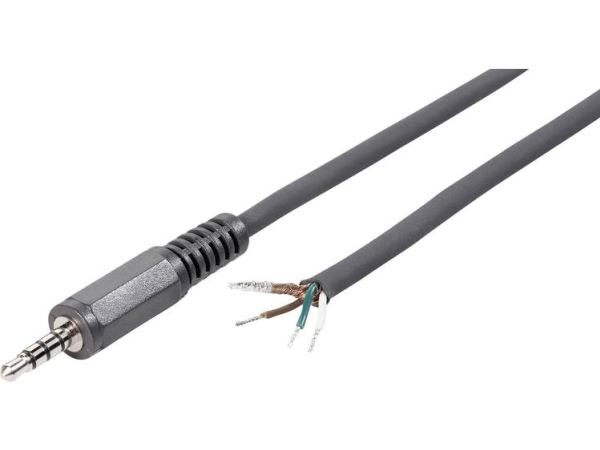 Tru Components 1578956 Jack-Stik 3,5 Mm Stik, Lige Poltal: 4 Stereo Sort 1 Stk