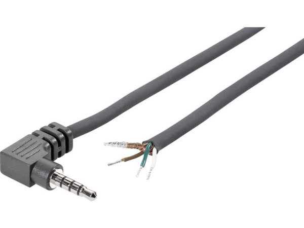 Tru Components 1579003 Jack-Stik 3,5 Mm Stik, Vinklet Poltal: 4 Stereo Sort 1 Stk