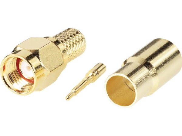 Tru Components 1579347 Sma-Stecker Stecker, Gerade 50 Ω 1 St