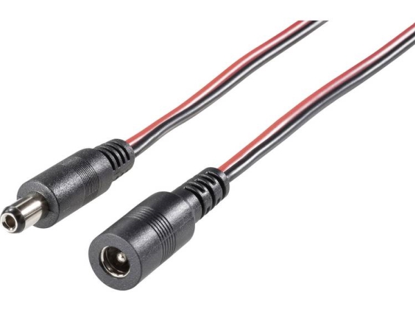 Tru Components Verlängerungskabel Niederspannung: 5.5 Mm 2.1 Mm Auf 5.5 Mm 2.1 Mm, 3,00 M