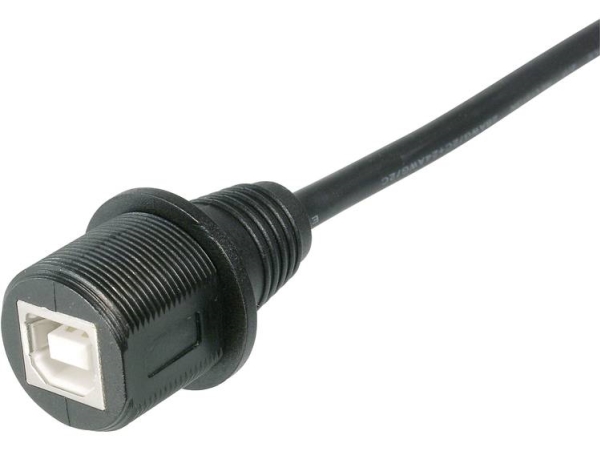 Usb-Stik 2.0 - Ip67 Tilslutning, Indbygning Tc-A-Kab-Usbb-Fs-1M-203 Usb B-Bøsning Med 1 M Kabel 1586512 Tru Components Indhold: 1 Stk