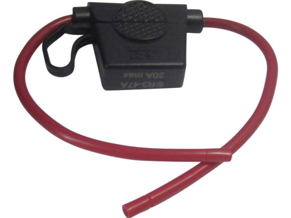 Tru Components 1587493 Tc-Wire 12Awg R3-47A (Rot) Kfz-Sicherungshalter, Passend Für Standard-Flachsicherung 30 A 32 V/Dc