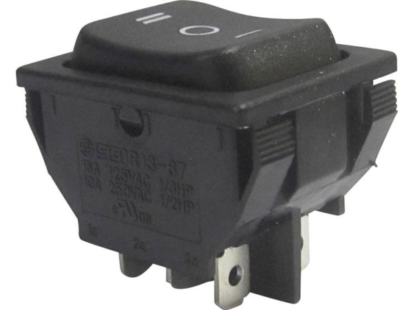 Tru Components 1587545 Vippekontakt Tc-R13-87D-02 250 V/Ac 10 A 2 X On/Off/On Klikkende/0/Klikkende 1 Stk