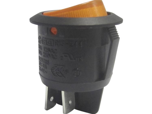 Tru Components 1587657 Vippekontakt Tc-R13-244B-02 B/Y 220 V/Ac 250 V/Ac 10 A 2 X Off/On Klikkende 1 Stk