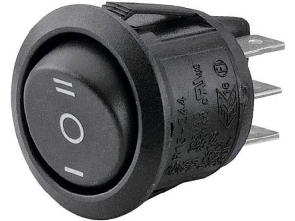 Tru Components 1587660 Vippekontakt Tc-R13-244D-02 250 V/Ac 10 A 2 X On/Off/On Klikkende/0/Klikkende 1 Stk