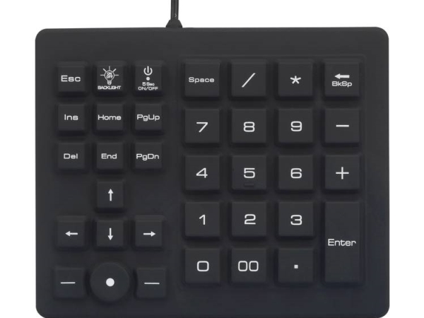 Renkforce Usb-Tastatur Spritzwassergeschützt, Staubdicht, Touch-Tasten Schwarz
