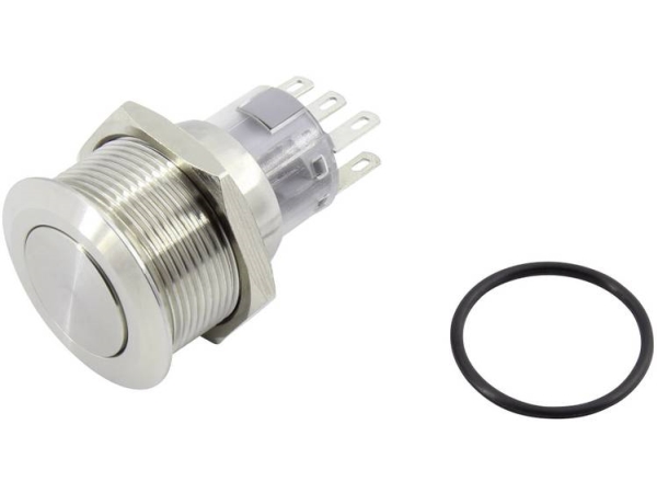 Tru Components Tc-Gq22-A-22/S203 Trykknap 250 V 5 A 2 X Aus/(Ein) Tastende Ip65 1 Stk