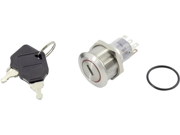 Tru Components Tc-Gq22-A-22Y/31/S203 Schlüsselschalter 250 V 5 A 2 X On/Off/On 2 X 45° Ip40 1 St
