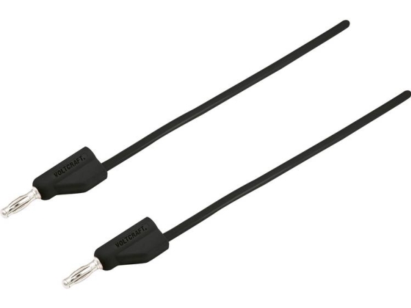 Voltcraft Messleitung [Stecker 4 Mm - Stecker 4 Mm] 0.75 M Schwarz Msb-300 (Msb-300-0.75-Sw)