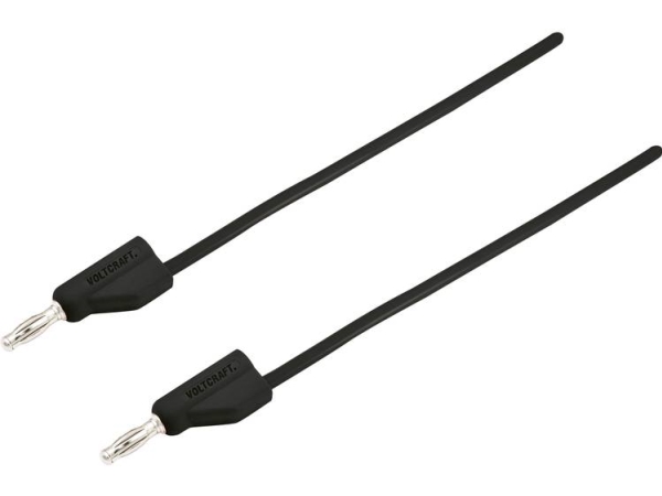 Voltcraft Messleitung [Stecker 4 Mm - Stecker 4 Mm] 5 M Schwarz Msb-300 (Msb-300-5-Sw)