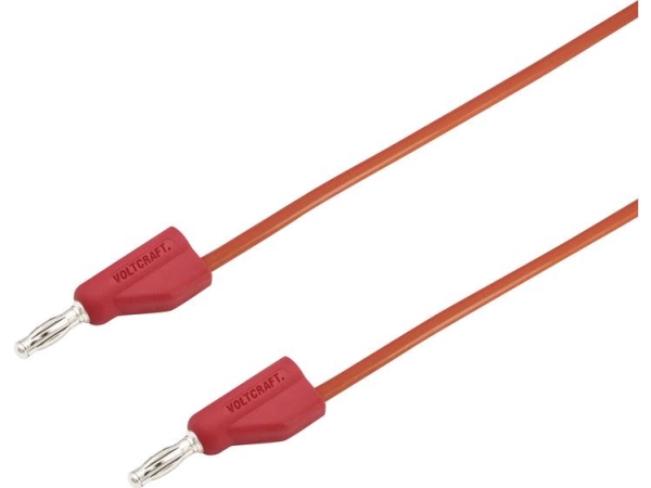 Voltcraft Messleitung [Stecker 4 Mm - Stecker 4 Mm] 1 M Rot Msb-300 (Msb-300-1-Rot)