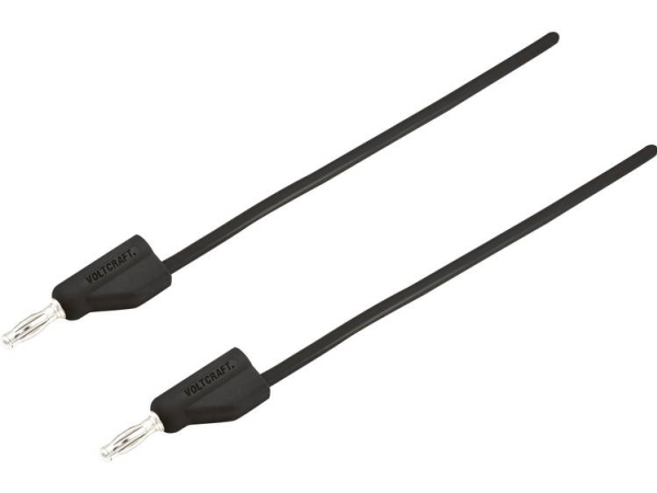 Voltcraft Messleitung [Stecker 4 Mm - Stecker 4 Mm] 1.5 M Schwarz Msb-300 (Msb-300-1.5-Sw)