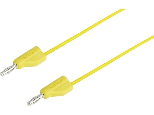 Voltcraft Messleitung [Stecker 4 Mm - Stecker 4 Mm] 0.75 M Gelb Msb-300 (Msb-300-0.75-Gb)