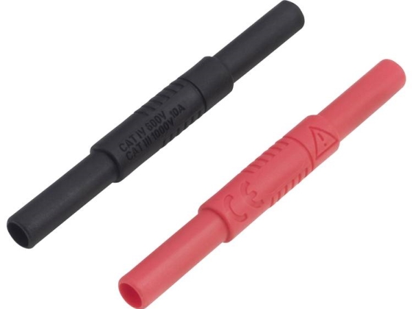 Voltcraft Msl-504 Måleledningsforlænger Bøsning 4 Mm Bøsning 4 Mm Sort, Rød 1 Stk