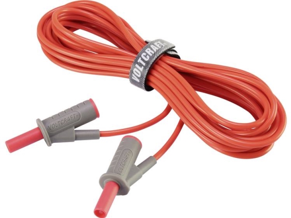 Voltcraft Msb-501 Sikkerhedsprøveledning [Lamelstik 4 Mm - Lamelstik 4 Mm] 5,00 M Rød 1 Stk
