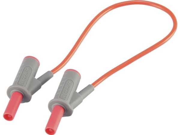 Voltcraft Msb-501 Sikkerhedsprøveledning [Lamelstik 4 Mm - Lamelstik 4 Mm] 25.00 Cm Rød 1 Stk