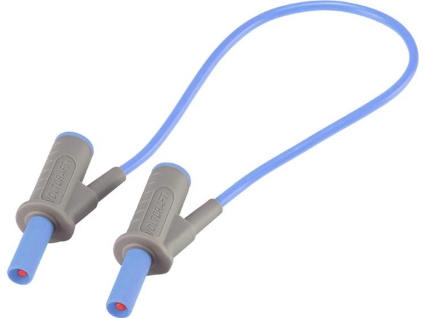 Voltcraft Hochflexible Sicherheits-Messleitung [Lamellenstecker 4 Mm - Lamellenstecker 4 Mm] 0.25 M Blau Msb-501 10 A (Vc-8063385)