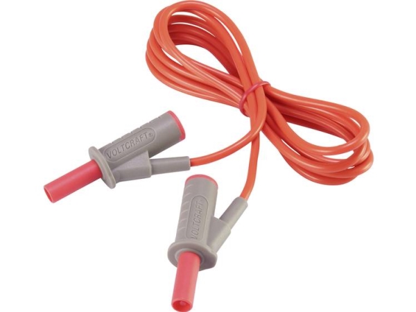 Voltcraft Msb-501 Sikkerhedsprøveledning [Lamelstik 4 Mm - Lamelstik 4 Mm] 1,50 M Rød 1 Stk