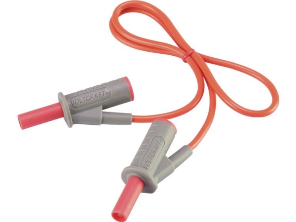 Voltcraft Msb-501 Sikkerhedsprøveledning [Lamelstik 4 Mm - Lamelstik 4 Mm] 0,50 M Rød 1 Stk